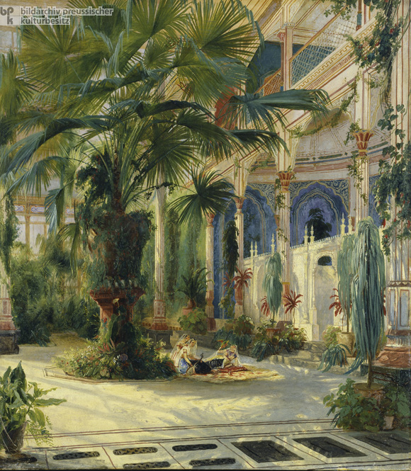Carl Blechen, <I>The Interior of the Palm House on Peacock Island</i> (1832-34) 